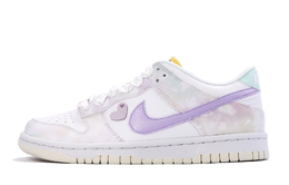 Кроссовки Nike Dunk Skateboarding Shoes Women's Low-top Pink/purple/green, розовый fj7707-131(team48-许愿精灵) | pink delight/puma green