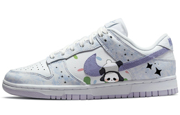 Nike Dunk Skateboard Женские Низкие Кроссовки Пурпурно-Белые Белый Фиолетовый dm9467-500(team56-可爱小熊猫) | white purple