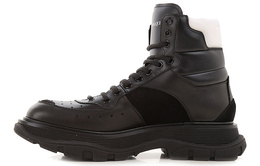 Кеды высокие Alexander McQueen со шнуровкой, черный 627221whrh61071