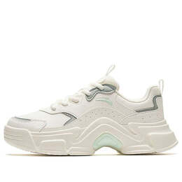 Кроссовки на платформе кожаные Anta, белый 922328816-4 | white/green/grey