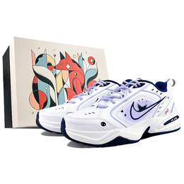 Кроссовки Nike Air Monarch 4 Chunky Sneakers Unisex Low-top Purple/white, белый 415445-102(team40-暗黑兔子黑紫sbox) | white