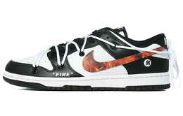 Кроссовки Nike Dunk Skateboard Shoes Unisex Low-Top Black White dd1391-100(team10-黑色火焰） | black