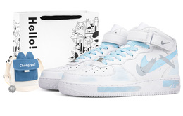 Мужские баскетбольные кроссовки Nike Air Force 1 Vintage, White cw2289-111(team18-中帮断裂白蓝) | white