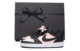 Кроссовки Nike Court Borough Skateboard Shoes Women's Low-Top Black Pink bq5448-115(team-59女款黑粉七sbox) | black/pink