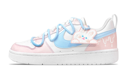 Кроссовки Nike Court Borough Skateboarding Shoes Women's Low-top Blue/pink/white, розовый bq5448-100（team49-晴天小兔） | pink