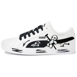 Puma Ударопрочные, износостойкие, быстросохнущие низкие кроссовки для скейтбординга Smash Vulc, унисекс, черно-белые 359622-05(team113-巫钉娃娃) | black white