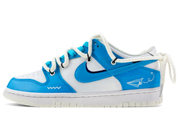 Кроссовки Nike Dunk Skateboarding Shoes Women's Low-top White/Royal Blue, синий dh9765-100(team40-gs纸飞机北卡蓝) | blue