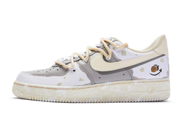 Кроссовки для скейтбординга Air Force 1 женские с низким верхом белые/м/серые Nike dd8959-100(team80-女款榛果拿铁米灰)