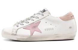 Кроссовки женские Golden Goose Super-Star на шнурках, белый / розовый gwf00101.f005355.11691 | white