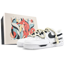 Nike Кроссовки Air Force 1 Coverage Low-Top для скейтбординга унисекс, белые, черные cw2288-111(team40-转瞬即逝sbox) | white black