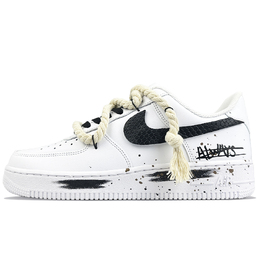 Кроссовки Nike Air Force 1 Skateboarding Shoes Unisex Low-top White/Black, белый/черный cw2288-111(team40-转瞬即逝sbox) | white/black