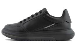 Кроссовки Emporio Armani Logo-print Leather Sneakers, черный x4x633xm964k001 | black