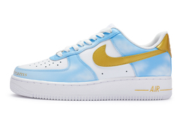 Кроссовки для скейтбординга Air Force 1 женские с низким верхом, белые/золотые Nike dh2920-111(team80-女款云舒)