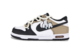 Кроссовки Nike Dunk Skateboard Shoes Women's Low-Top Black White Gray cw1590-100(team58-贪睡考拉)