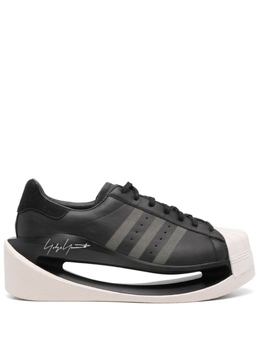 Y-3 кожаные кроссовки Gendo Superstar, черный if2031 | черный