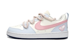 Кроссовки Nike Court Borough Skateboard Shoes Women's Low-Top Blue fv8120-141(team11-臻爱天使女款粉蓝) | pink and blue