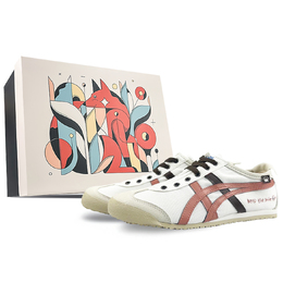 Кроссовки Onitsuka Tiger MEXICO 66 Lifestyle Shoes Unisex Low-top Brown, белый d3k0n-0143(team40-美拉德下午茶sbox) | white
