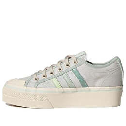 Кроссовки nizza platform Adidas, бежевый gx4605 | cream/green