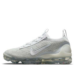 Кроссовки air vapormax 2021 flyknit Nike, белый dc4112-100 | white/pure platinum/metallic silver