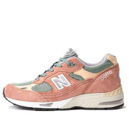 Кроссовки patta x 991 сделано в англии New Balance, розовый w991pat | pink/light green