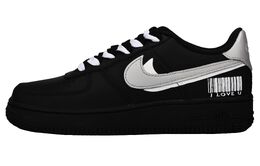 Кроссовки Nike Air Force 1 Skateboarding Shoes Unisex Low-top Black/silver, черный/серебряный cw2288-001（team33-酷黑银翼 男款） | black/silver