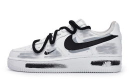 Кроссовки Nike Air Force 1 Skateboarding Shoes Women's Low-top Black/Gray, белый/черный dh2920-111(team80-女款外骨骼灰s-box) | white/black/gray