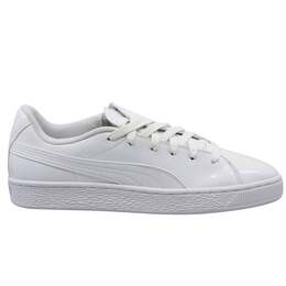 Белые лакированные женские низкие кроссовки на шнуровке Basket Crush Puma, белый 3776888 | weiß