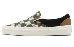 Кроссовки Classic SlipOn 'Bricolage Check' Vans, зеленый/белый vn0a7q58j4e | green white