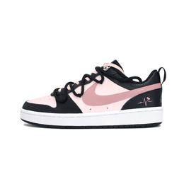 Nike Court Borough Устойчивые к истиранию Дышащие Низкие Кроссовки для Скейтбординга Женские Черные Розовые GS bq5448-115（team-134流年胭脂双） | black pink