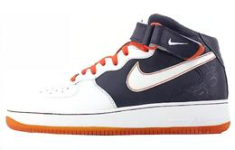 Кроссовки Air Force 1 Mid '07 Orange Blaze Nike, черный/белый 315123-411 | black white