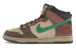 Кроссовки SB Dunk High Wood Deck Nike, коричневый/зеленый 313171-231 | brown green
