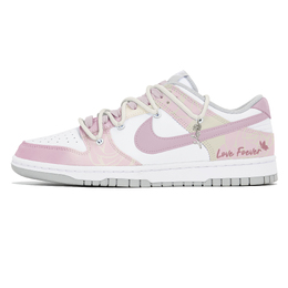 Кроссовки Nike Dunk Skateboard Shoes Unisex Low-Top Pink dd1391-103(team496-粉色雾霾) | white