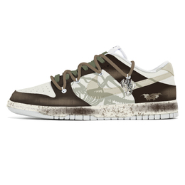 Кеды Nike Dunk Skateboard Shoes Unisex Low-Top Brown dd1391-103(team496-糖炒栗子) | white