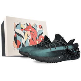 Кроссовки Yeezy Boost 350 V2 Lifestyle унисекс с низким верхом синего цвета Adidas, черный hq4540(team40-仲夏夜之梦sbox) | black