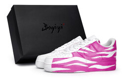 Скейтборд-кеды Air Force 1 унисекс с низким верхом Barbie розовый Nike, цвет White Barbie pink cw2288-111(team80-男女云涌芭比粉sbox) | white barbie pink