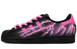 Кроссовки для скейтбординга Superstar, унисекс, низкие, розовый Adidas, черный/розовый eg4959(team18-渐变闪电） | black/pink
