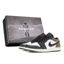 Баскетбольные кроссовки Air 1 Vintage Unisex Low-Top White Jordan 553558-092(team210-涂鸦微笑s-box) | coffee