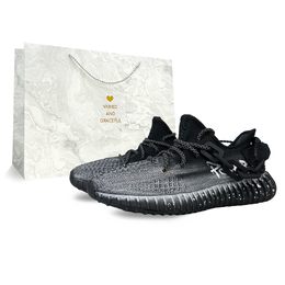 Кроссовки Yeezy Boost 350 V2 Lifestyle унисекс с низким верхом белого цвета Adidas, черный hq4540(team373-黑暗权利s-box) | black
