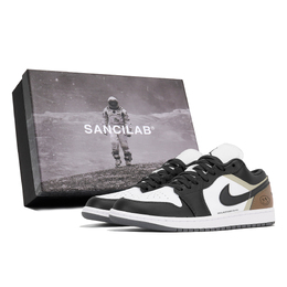 Кроссовки Air Jordan 1 Vintage Basketball Shoes Unisex Low-Top Black 553558-152(team210-简笔微笑s-box) | white
