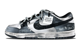 Кроссовки Nike Dunk Skateboard Shoes Unisex Low-Top Black dd1391-100(team58-迷幻世界) | blue gray black