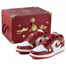 Баскетбольные кроссовки Air 1 Vintage женские с низким верхом, красный/белый Jordan fj3465-160(team96-女款喜结良缘s-box) | burgundy
