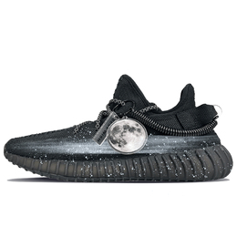 Yeezy Boost 350 Кроссовки Lifestyle унисекс с низким верхом, черный, белый, серый Adidas hq4540(team401-银河舞曲) | dark gray
