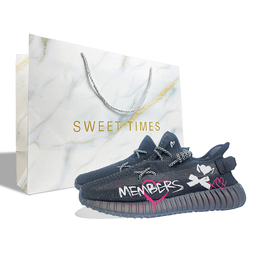 Кроссовки Yeezy Boost 350 V2 Lifestyle унисекс с низким верхом, белый/розовый Adidas hq4540(team478-川莓悸动s-box) | black