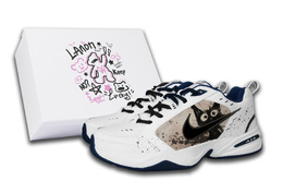 Кроссовки Nike Air Monarch 4 Chunky Sneakers Unisex Low-Top Black 415445-102(team298-惊恐小黑猫s-box) | white