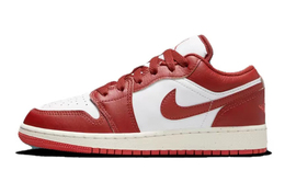 Баскетбольные кроссовки Air 1 Vintage женские с низким верхом белого цвета Jordan, красный/белый fj3465-160(team80-女款佳偶天成) | red/white