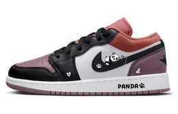 Баскетбольные кроссовки Air 1 Vintage женские с низким верхом фиолетового цвета Jordan fb9908-102(team56-慵懒熊猫) | dark purple