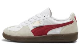Puma Кроссовки Palermo Leather White Vapor Gray Club Red 396464-05 | white beige red