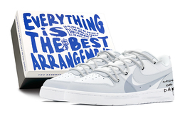 Кроссовки для скейтборда Court Borough женские, низкие, бледно-голубой Nike dq5979-100(team88-海岛薄雾s-box) | light gray blue