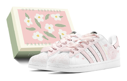 Кроссовки для скейтбординга Superstar Series, унисекс, низкие, белый Adidas eg4958(teams-浪漫爱心s-box) | pink