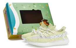 Кроссовки Yeezy Boost 350 V2 Lifestyle унисекс с низким верхом белого цвета Adidas, цвет Yellow/White hq6316(team80-男女同款月光黄s-box) | yellow/white
